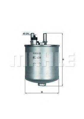 Фильтр топливный MAHLE ORIGINAL KL 639D