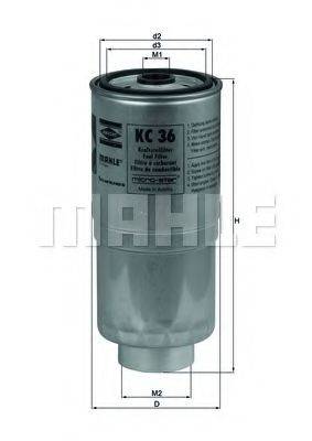 Фильтр топливный MAHLE ORIGINAL KC36