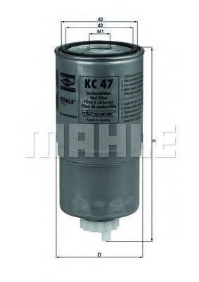 Фильтр топливный MAHLE ORIGINAL KC47