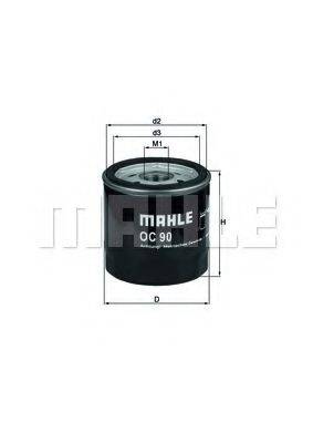 Масляный фильтр двигателя MAHLE ORIGINAL OC90