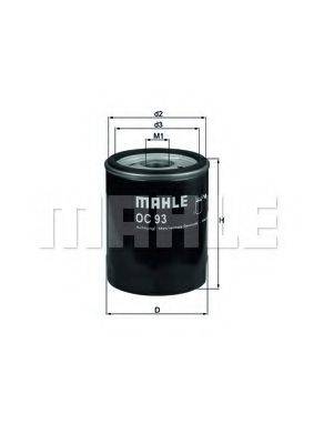 Масляный фильтр двигателя MAHLE ORIGINAL OC93