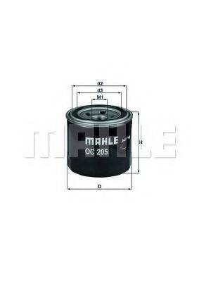 Масляный фильтр двигателя MAHLE ORIGINAL OC205