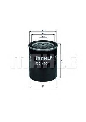 Масляный фильтр двигателя MAHLE ORIGINAL OC 495