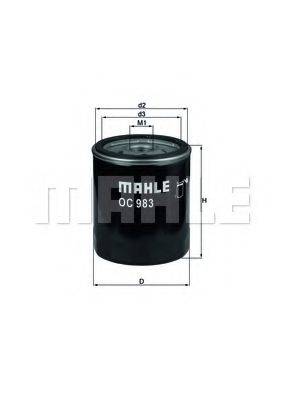 Масляный фильтр двигателя MAHLE ORIGINAL OC983