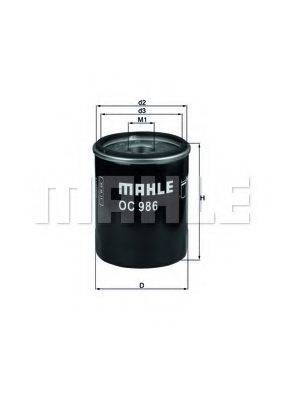 Масляный фильтр двигателя MAHLE ORIGINAL OC 986