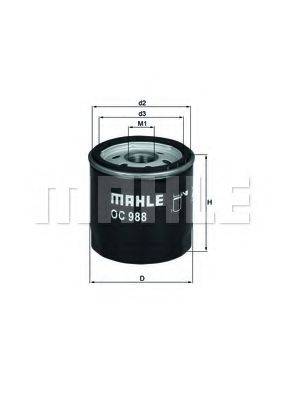 Масляный фильтр двигателя MAHLE ORIGINAL OC988