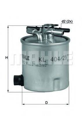 Фильтр топливный MAHLE ORIGINAL KL 404/25