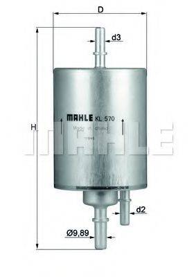 Фильтр топливный MAHLE ORIGINAL KL 570