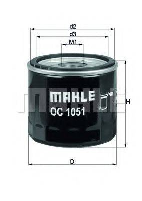 Масляный фильтр двигателя MAHLE ORIGINAL OC1051
