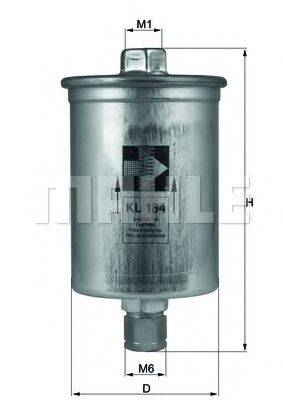 Фильтр топливный MAHLE ORIGINAL KL184