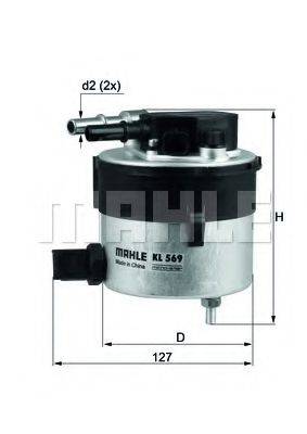 Фильтр топливный MAHLE ORIGINAL KL 569