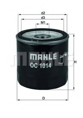 Масляный фильтр двигателя MAHLE ORIGINAL OC1014