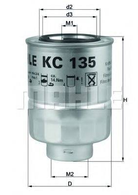 Фильтр топливный MAHLE ORIGINAL KC135D
