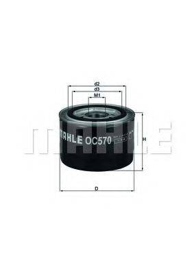 Масляный фильтр двигателя MAHLE ORIGINAL OC 570