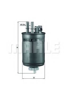 Фильтр топливный MAHLE ORIGINAL KL483