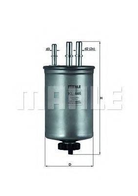 Фильтр топливный MAHLE ORIGINAL KL446