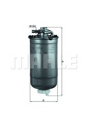Фильтр топливный MAHLE ORIGINAL KL 157/1D