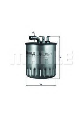 Фильтр топливный MAHLE ORIGINAL KL1001