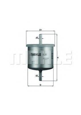 Фильтр топливный MAHLE ORIGINAL KL61