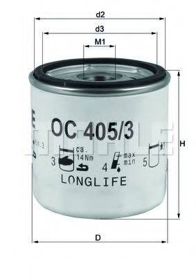 Масляный фильтр двигателя MAHLE ORIGINAL OC4053