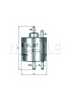 Фильтр топливный MAHLE ORIGINAL KL87