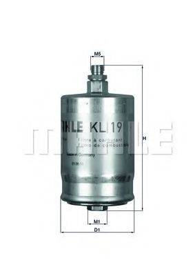 Фильтр топливный MAHLE ORIGINAL KL19