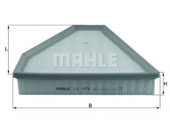 Фильтр воздушный двигателя MAHLE ORIGINAL LX1478