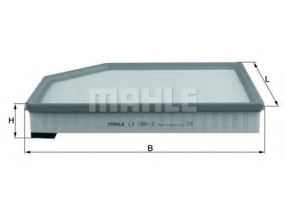 Фильтр воздушный двигателя MAHLE ORIGINAL LX 1591/2