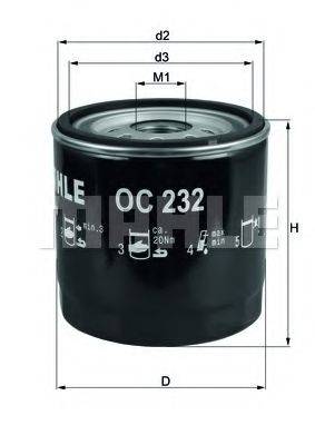 Масляный фильтр двигателя MAHLE ORIGINAL OC232