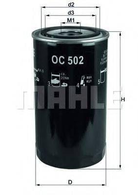 Масляный фильтр двигателя MAHLE ORIGINAL OC 502