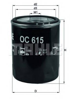 Масляный фильтр двигателя MAHLE ORIGINAL OC615