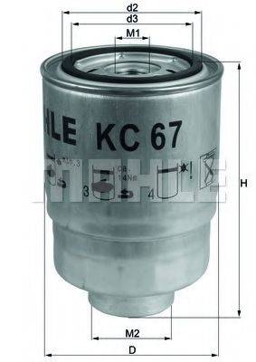 Фильтр топливный MAHLE ORIGINAL KC67