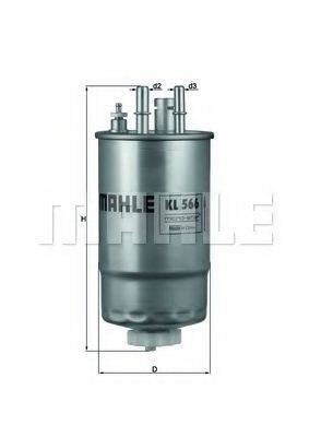 Фильтр топливный MAHLE ORIGINAL KL566
