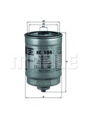 Фильтр топливный MAHLE ORIGINAL KC104