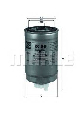 Фильтр топливный MAHLE ORIGINAL KC80