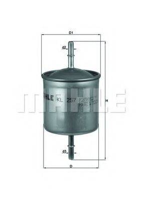 Фильтр топливный MAHLE ORIGINAL KL257