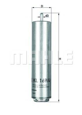 Фильтр топливный MAHLE ORIGINAL KL 169/4D
