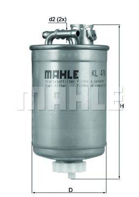 Фильтр топливный MAHLE ORIGINAL KL476D