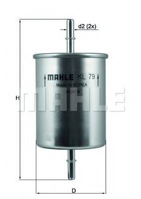 Фильтр топливный MAHLE ORIGINAL KL 79