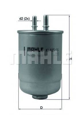Фильтр топливный MAHLE ORIGINAL KL 485/16D