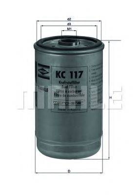 Фильтр топливный MAHLE ORIGINAL KC117