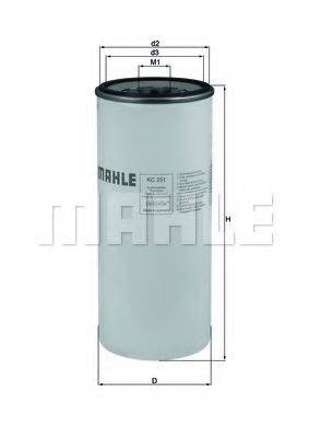 Фильтр топливный MAHLE ORIGINAL KC251