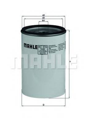 Фильтр топливный MAHLE ORIGINAL KC374D