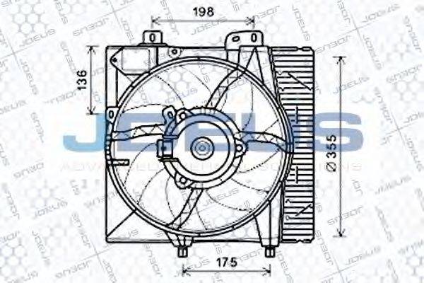 JDEUS EV210430 Вентилятор (охлаждение двигателя)