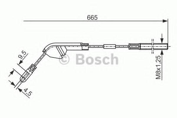 Трос, стояночная тормозная система BOSCH 1987477142