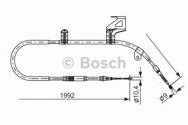 Трос, стояночная тормозная система BOSCH 1987477242
