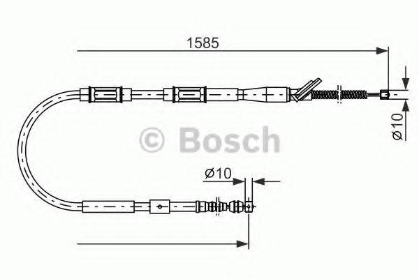 Трос, стояночная тормозная система BOSCH 1987477413