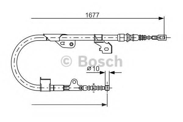 Трос, стояночная тормозная система BOSCH 1987477536
