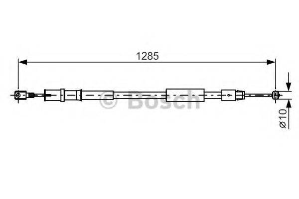 Трос, стояночная тормозная система BOSCH 1987482026