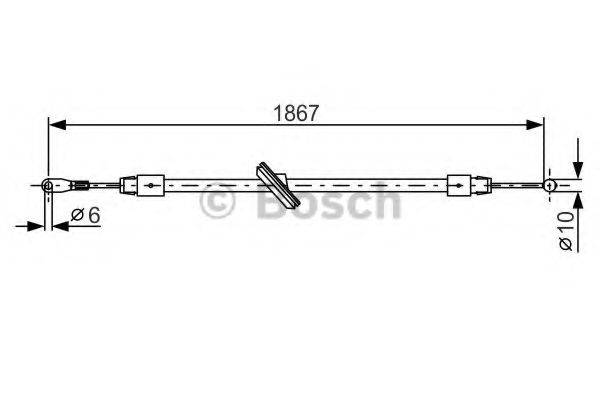 Трос, стояночная тормозная система BOSCH 1987482028
